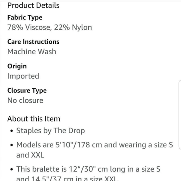 THE DROP MALIKA BLACK LIMITED EDITION WRAP AROUND SWEATER BRALETTE NWT SIZE XL - Picture 8 of 12